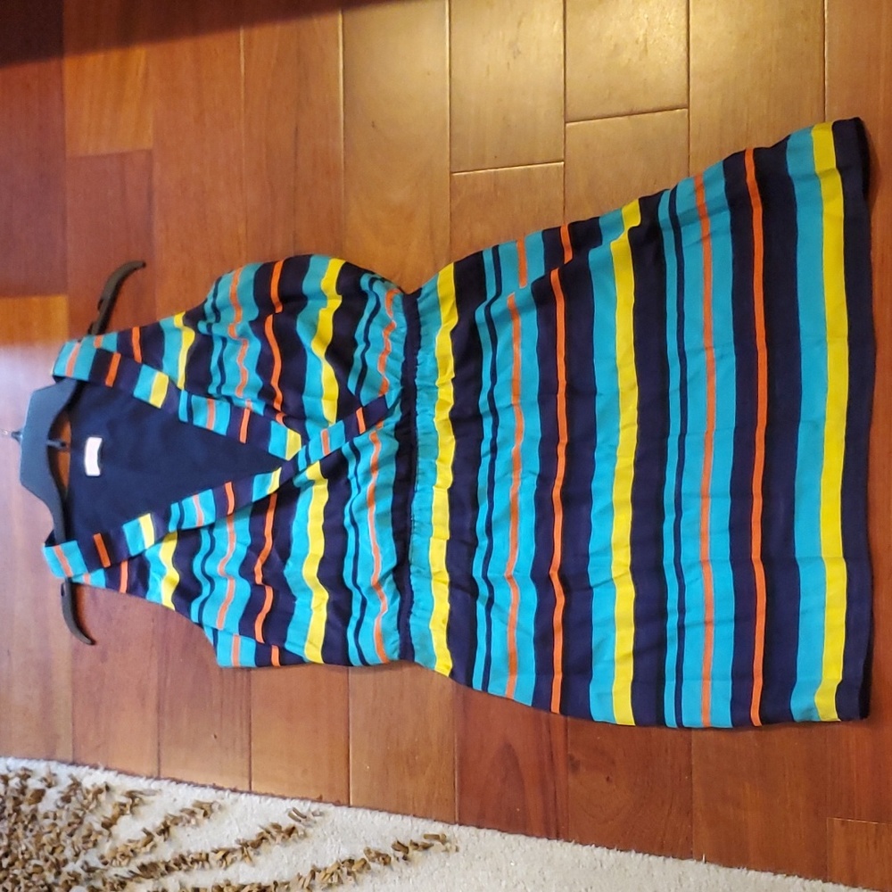 Nell silk striped dress